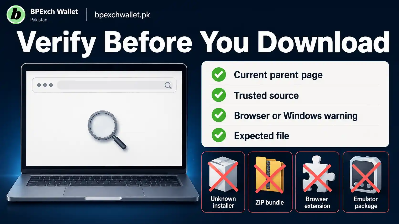 BPExch app for PC Windows download verification checklist BPExch app for PC Windows download verification checklist