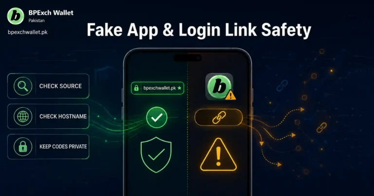 BPExch Wallet fake app and login link safety checklist for Pakistan users