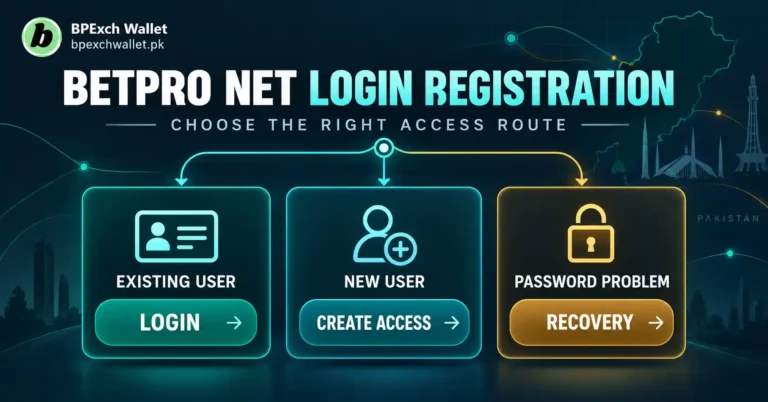BetPro Net Login Registration guide for choosing login or new account access